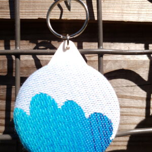 Sling Mirror (Ruildoek Wolking over the Rainbow, woven by Woven Clauds)